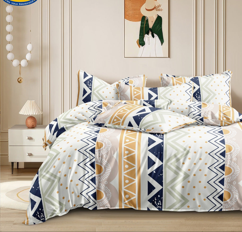 Soft Ac Comforter Set Tribal Elegance ( 4 pc Set,King size)